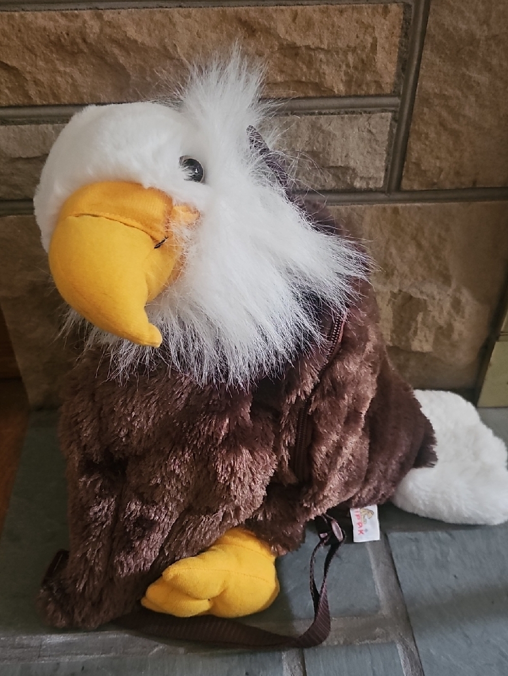 Unipak Bald Eagle Plush Zippered Hugger Kid's Backpack